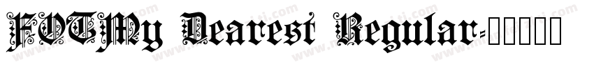 FOTMy Dearest Regular字体转换